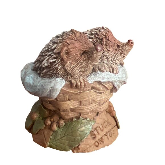 Vintage Tim Wolfe Charmers Stuck On You Hedgehog Figurine Number 12 Estate 1.5" - Picture 4 of 5